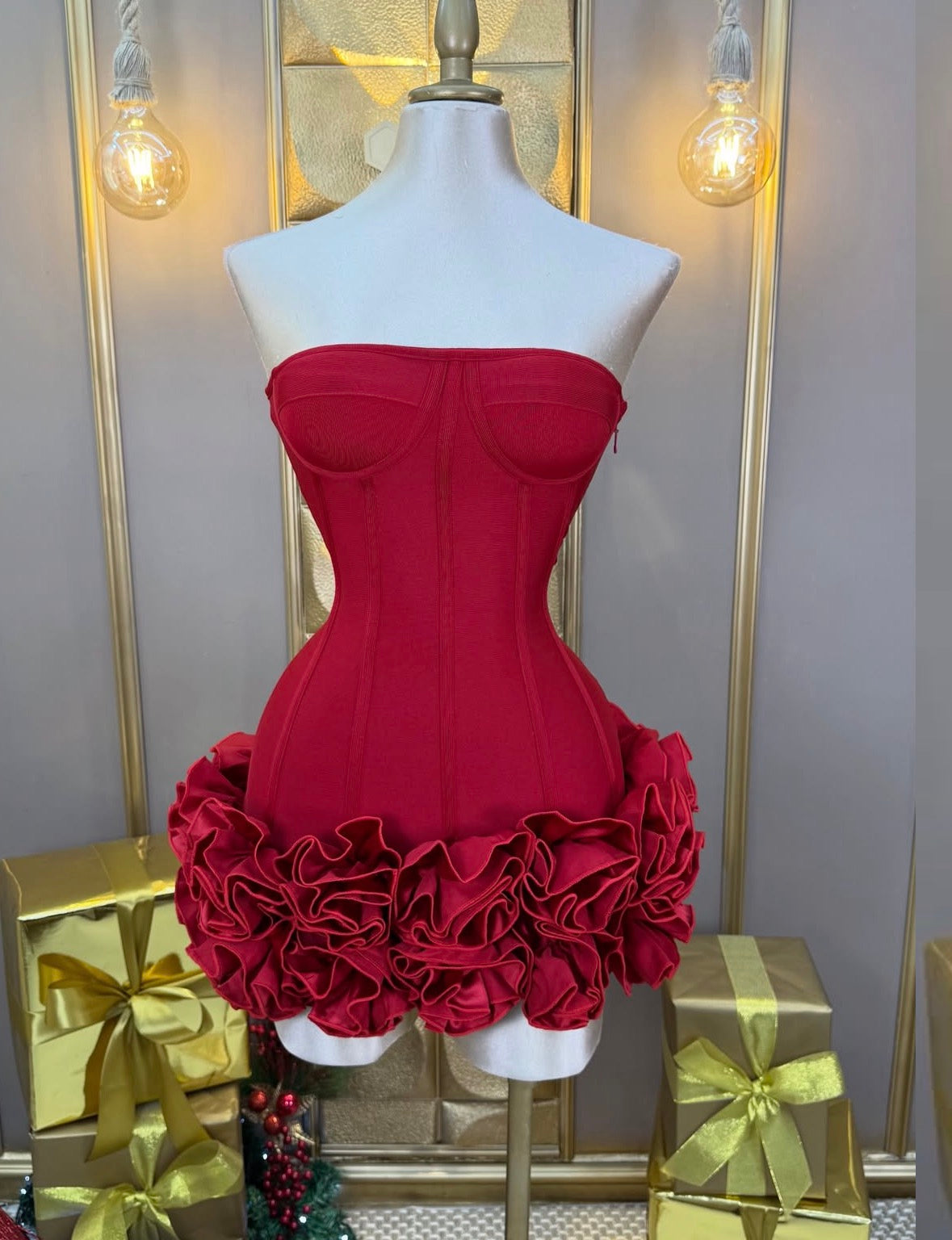 white christmas dresses The Glitter Belle Corset Dress Black / 14 main image 1