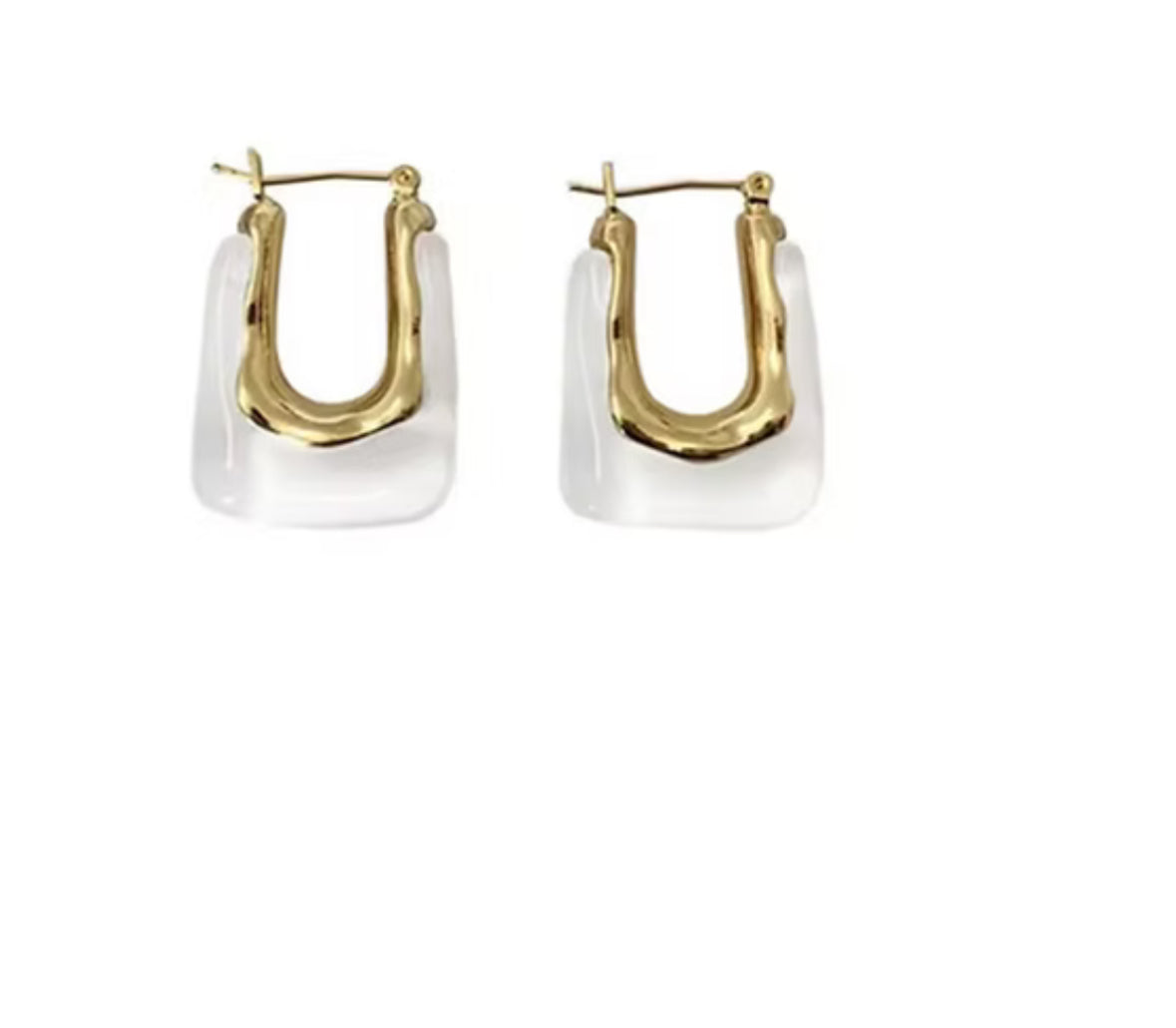 Acrylic white earring