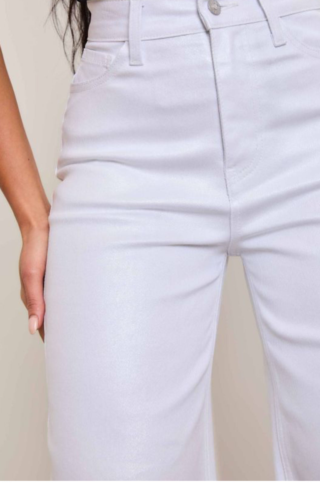 Glitter High-Rise Wide Leg Pants
