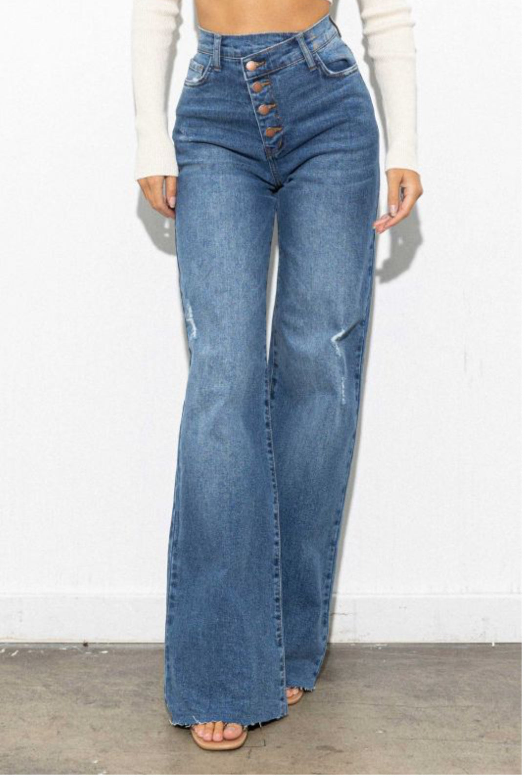 WIDE LEG - Rigid with Comfort Stretch