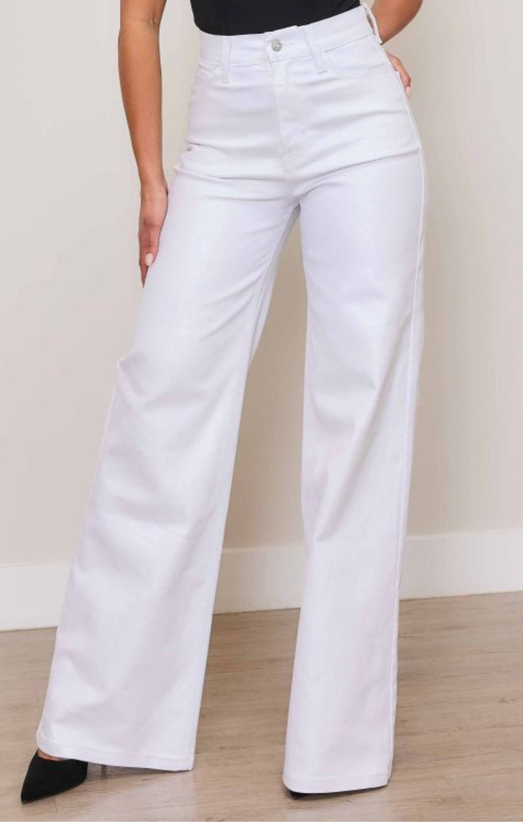 Glitter High-Rise Wide Leg Pants