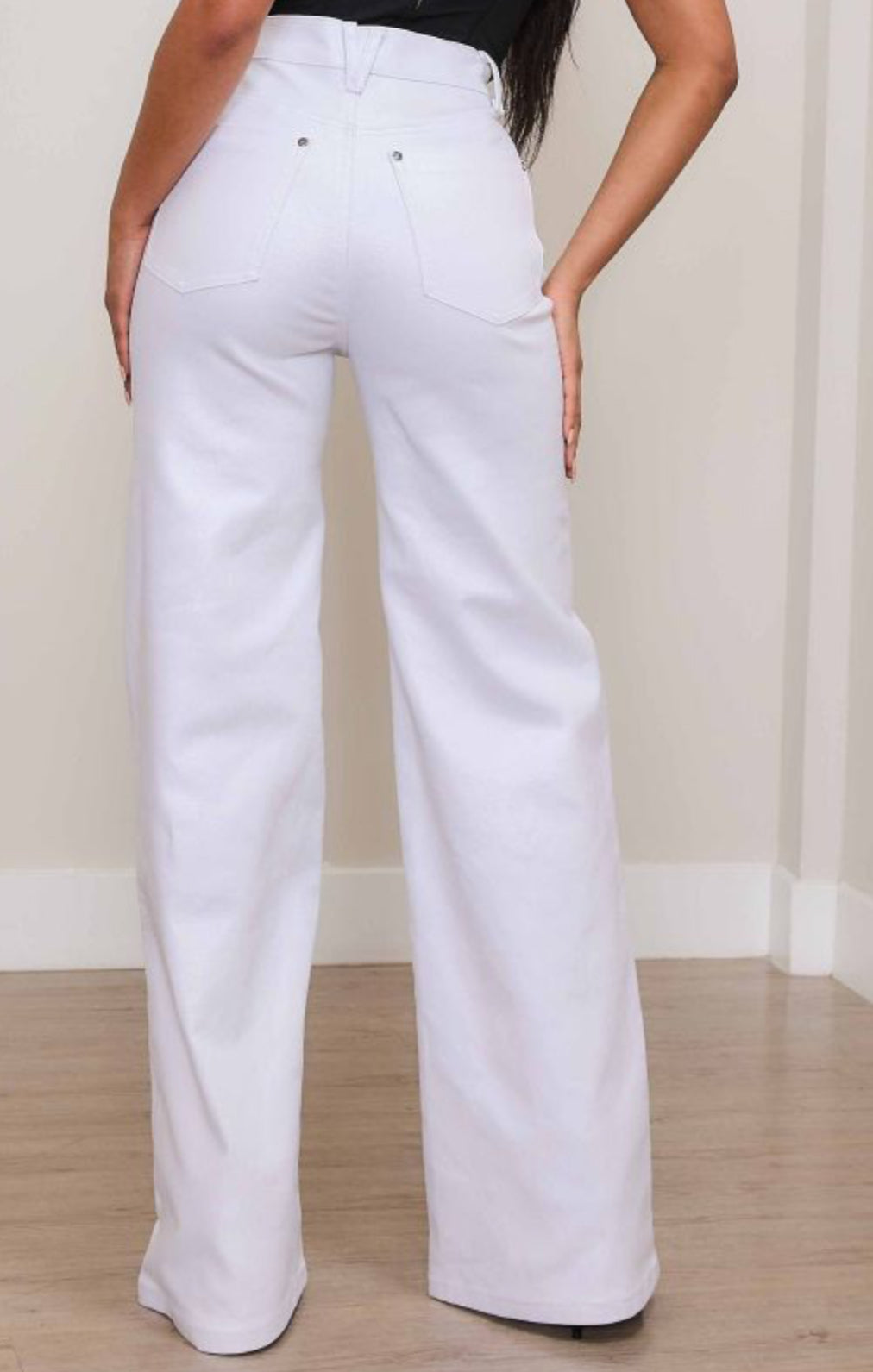 Glitter High-Rise Wide Leg Pants