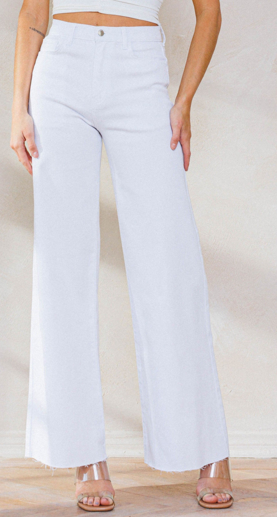 WIDE LEG - Rigid with Comfort Stretch