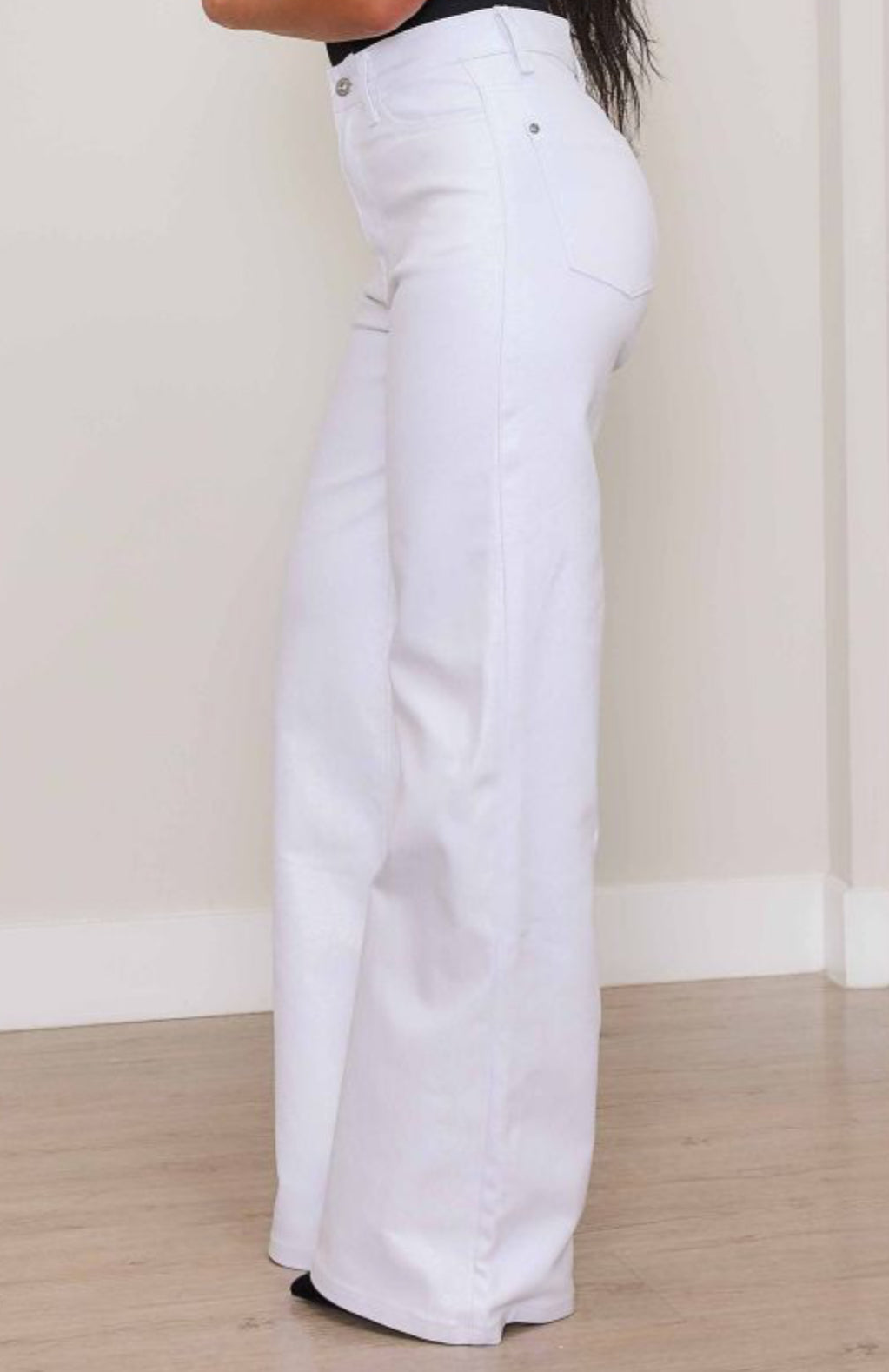 Glitter High-Rise Wide Leg Pants
