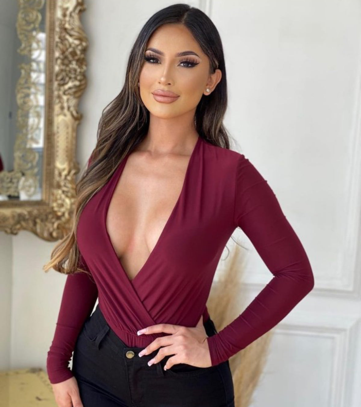 Wrapped Snap Button Line Bodysuit