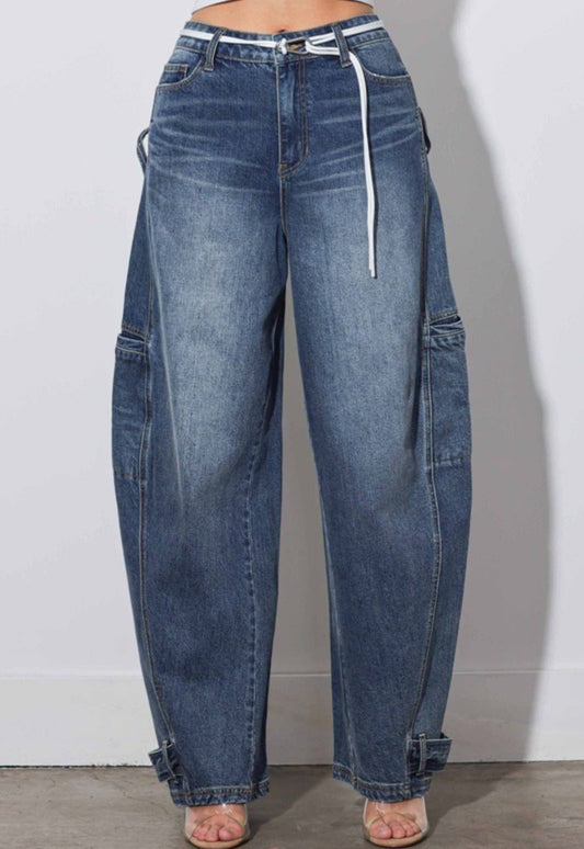 Baggy Jeans With Drawn String