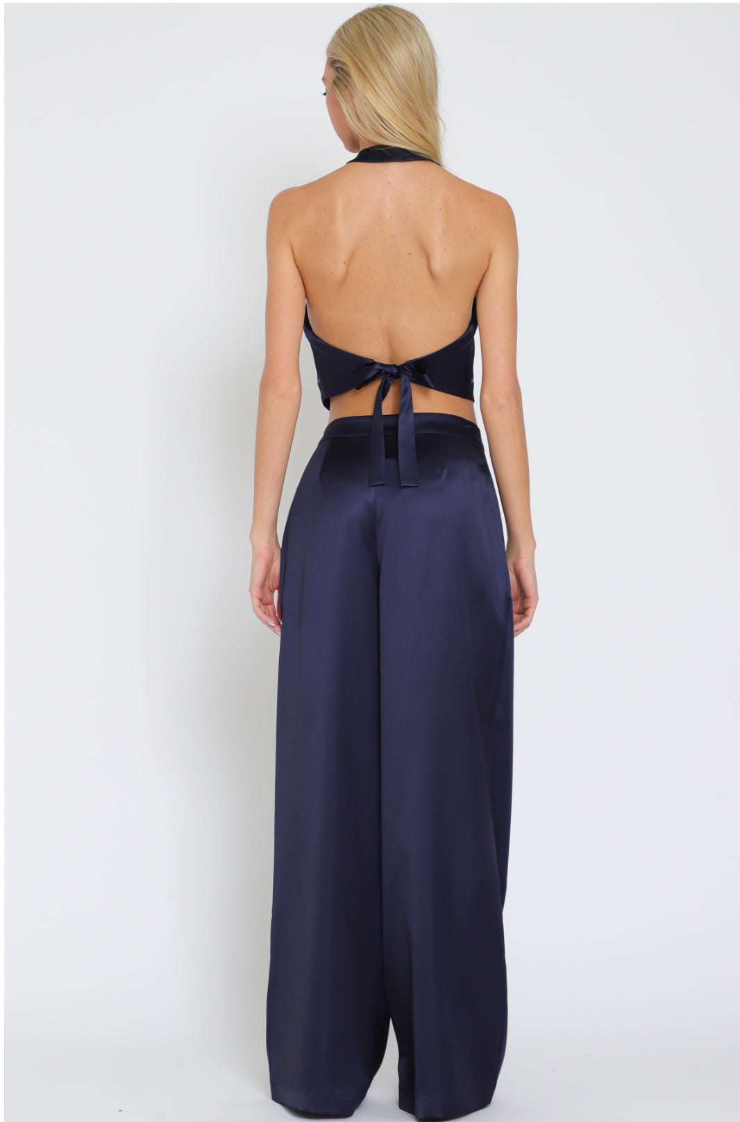 Halter vest and high waisted long pants set