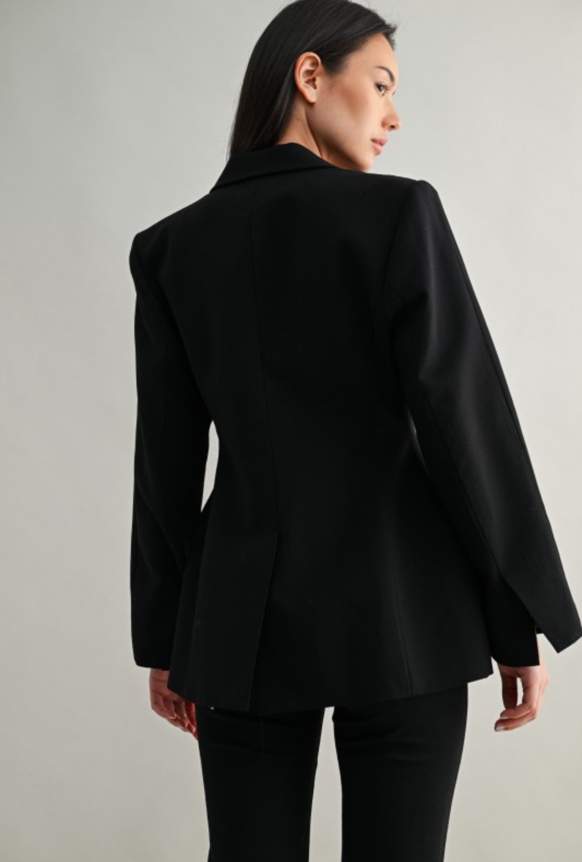 Fitted Waist Suit Blazer